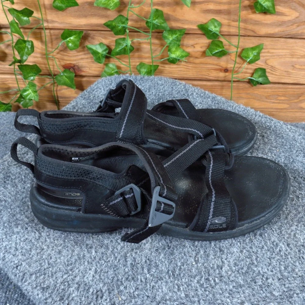 SOLE Navigate Men Sport Sandals Size 7 Hiking Outdoor Active Recovery Black